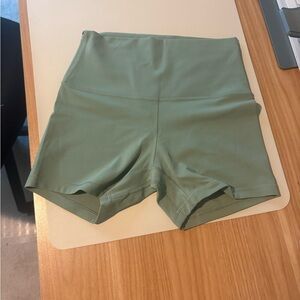 Lululemon Athletica High Waist Green Shorts